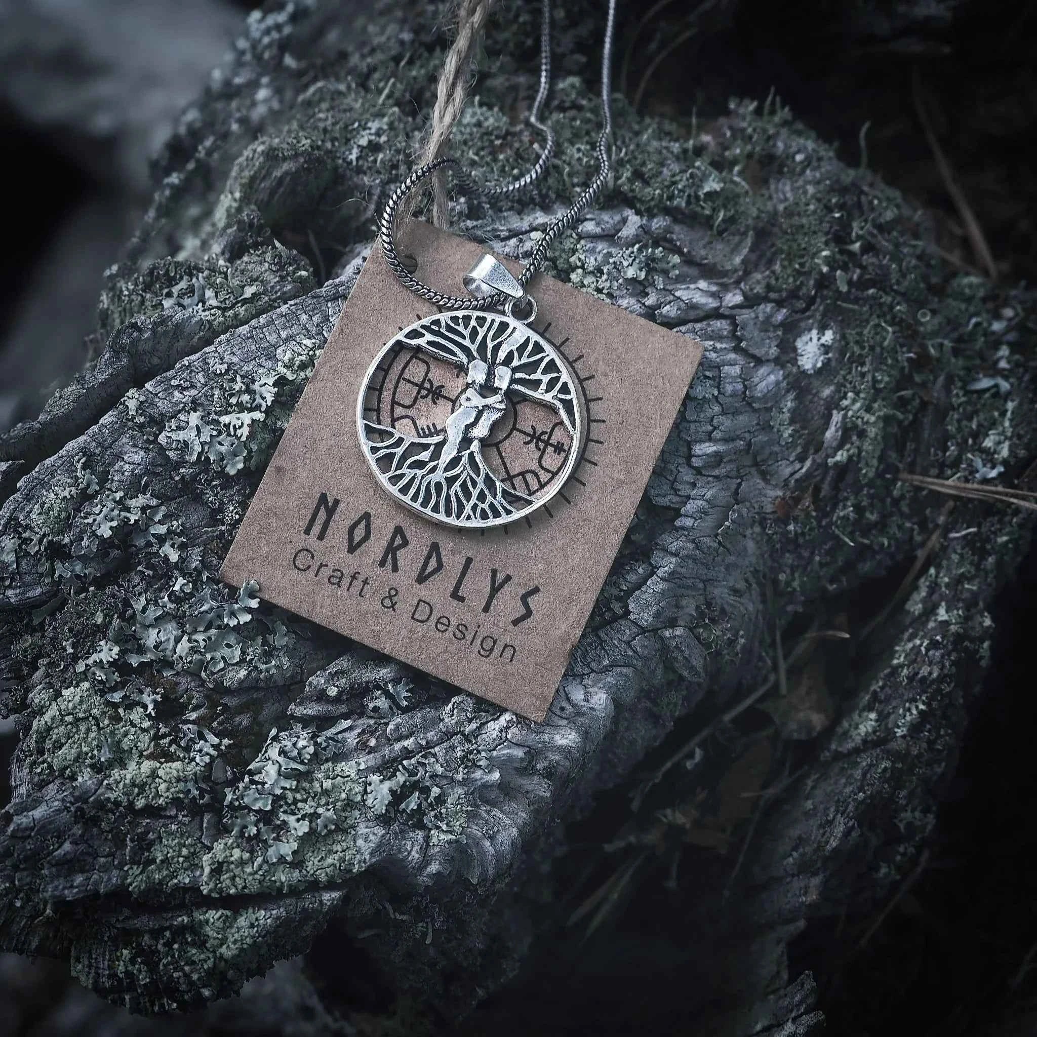 Amulett, Ask och Embla ur livets träd, stor.