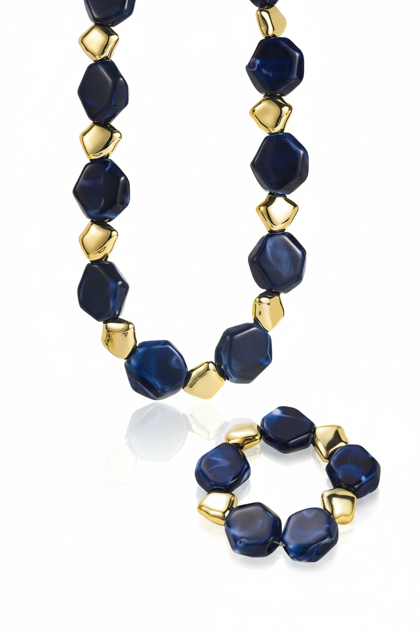 Elegant Melba blått set
