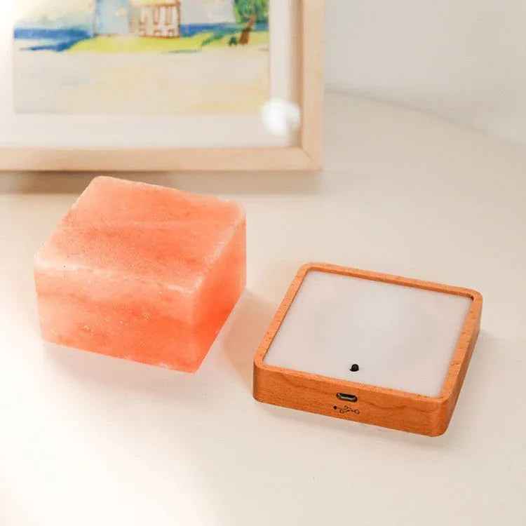 Kvadratisk Himalaya Salt Lampa