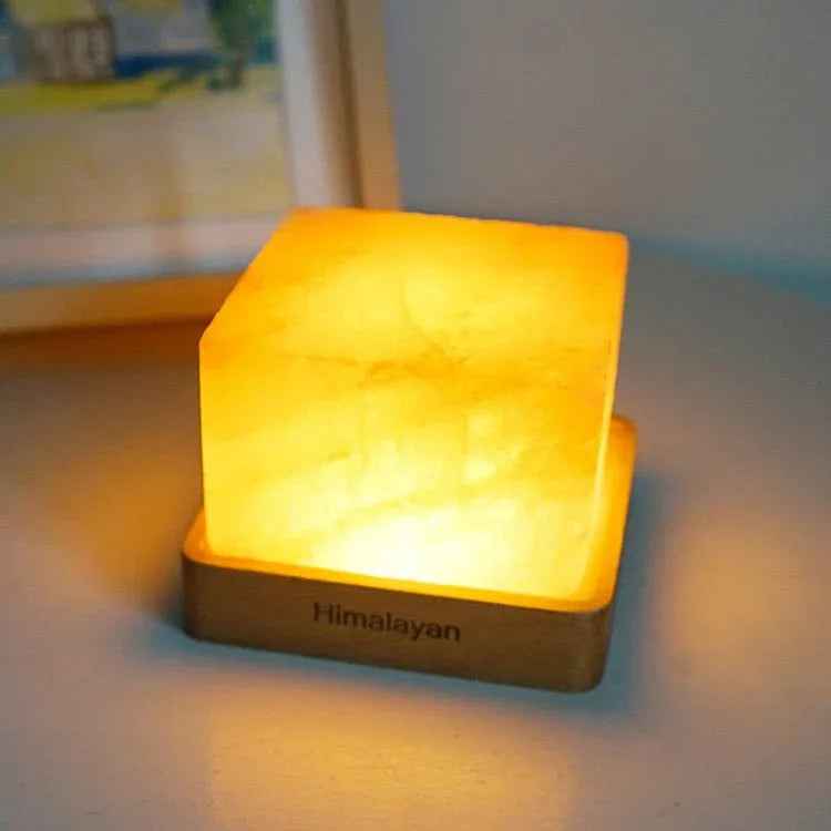 Kvadratisk Himalaya Salt Lampa